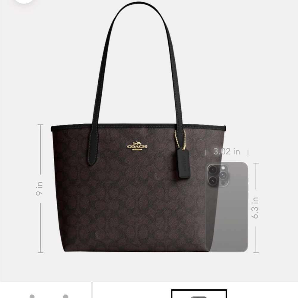 COACH SMALL/MEDIUM CITY
TOTE-COACH SHOULDER BAG. - Picture 7 of 12